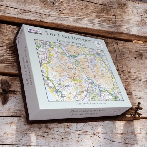 OS Map 500 Piece Premium Jigsaw Puzzle - Lake District National Park at Bookshop.org