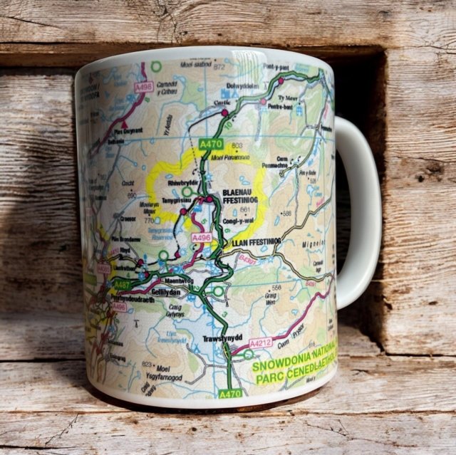 OS Map Ceramic Mug - Snowdonia National Park