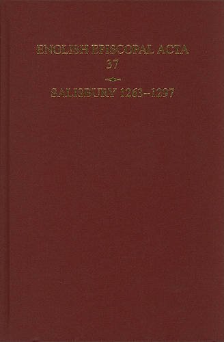 English Episcopal Acta 37, Salisbury 1263-1297 Kemp Hardback OUP/British Academy