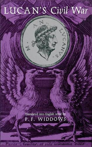Lucan`s Civil War Widdows Hardback MH – Indiana University Press 9780253313997