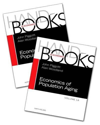 Handbook of the Economics of Population Aging Piggott Woodland Volume 1A-1B