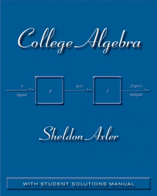 College Algebra Axler Paperback John Wiley & Sons 9780470470770