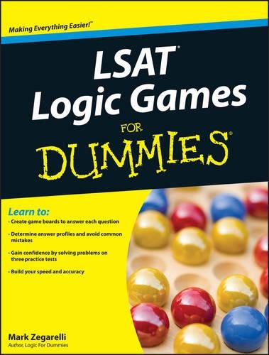 LSAT Logic Games For Dummies Zegarelli Paperback John Wiley & Sons 9780470525142