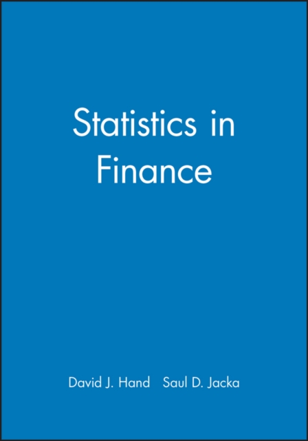 Statistics in Finance Hand Hardback Wiley–Blackwell 9780470711095