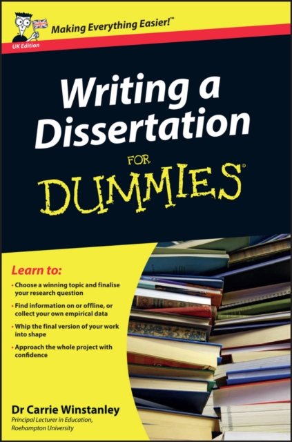 Writing a Dissertation For Dummies Winstanley Paperback John Wiley & Sons