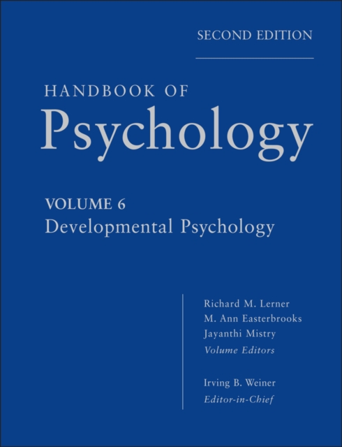 Handbook of Psychology – Developmental Psychology V6 2e Weiner Hardback