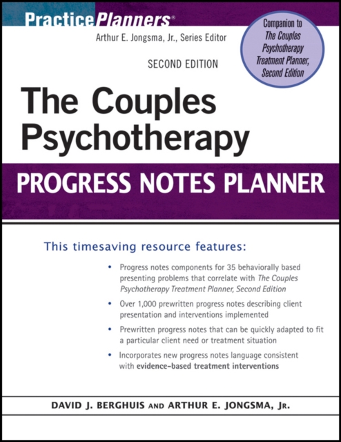 The Couples Psychotherapy Progress Notes Planner 2e Berghuis Paperback