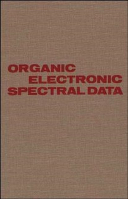 Organic Electronic Spectral Data V303 1988 Phillips Hardback Wiley–Blackwell