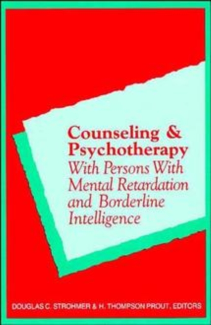 Counseling and Therapy – Mental Retardation Strohmer Hardback John Wiley & Sons