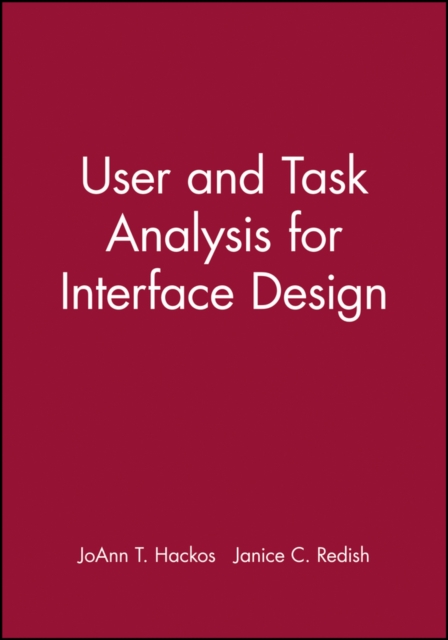 User and Task Analysis for Interface Design Hackos Paperback John Wiley & Sons