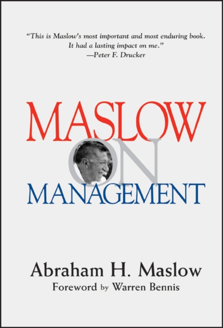 Maslow on Management Maslow Hardback John Wiley & Sons 9780471247807