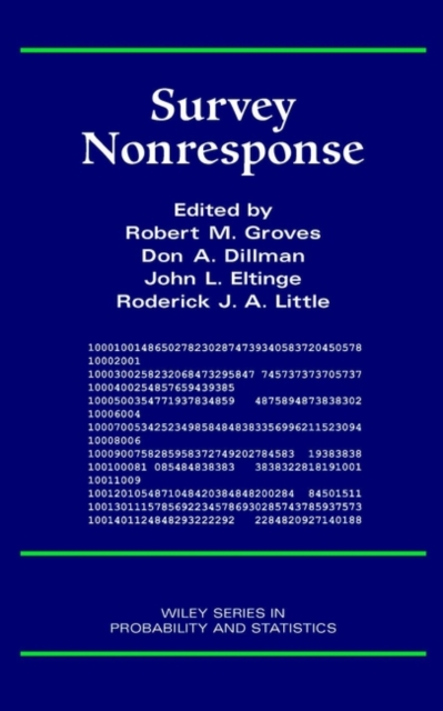 Survey Nonresponse Groves Hardback Wiley–Blackwell 9780471396277