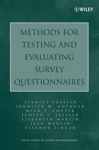 Methods for Testing and Evaluating Survey Questionnaires Presser Paperback