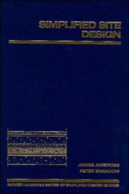 Simplified Site Design Ambrose Hardback John Wiley & Sons 9780471530299
