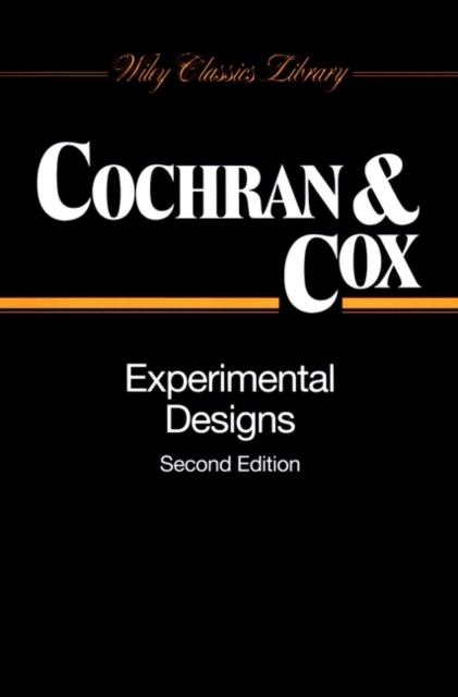 Experimental Designs 2e Cochran Paperback John Wiley & Sons 9780471545675
