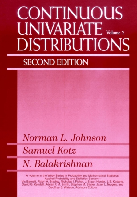 Continuous Univariate Distributions 2e V 2 Johnson Hardback Wiley–Blackwell