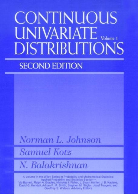 Continuous Univariate Distributions 2e V 1 Johnson Hardback Wiley–Blackwell