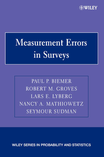 Measurement Errors in Surveys Biemer Paperback Wiley–Blackwell 9780471692805