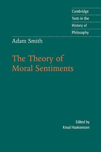 Adam Smith Theory Moral Sentiments Paperback Cambridge University… 9780521598477