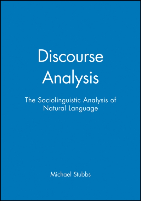 Discourse Analysis Stubbs Paperback Wiley–Blackwell 9780631127635