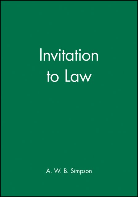 Invitation to Law Simpson Paperback Wiley–Blackwell 9780631145387
