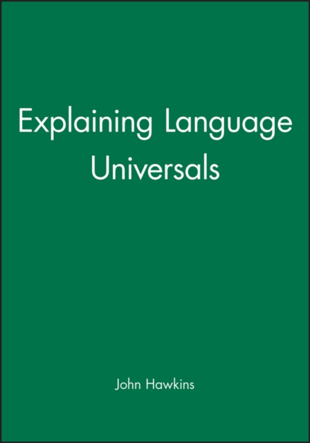 Explaining Language Universals Hawkins Paperback Wiley–Blackwell 9780631174561