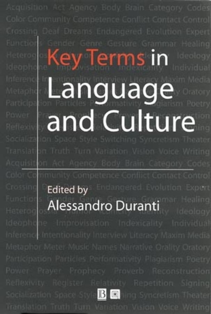 Key Terms in Language & Culture Duranti Hardback Wiley–Blackwell 9780631226659