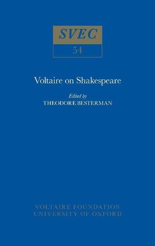 Voltaire on Shakespeare Besterman Hardback LUP – Voltaire Foundation