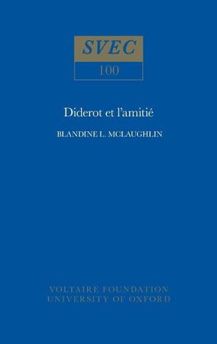 Diderot et L`amitié Mclaughlin Paperback LUP – Voltaire Foundation 9780729401852
