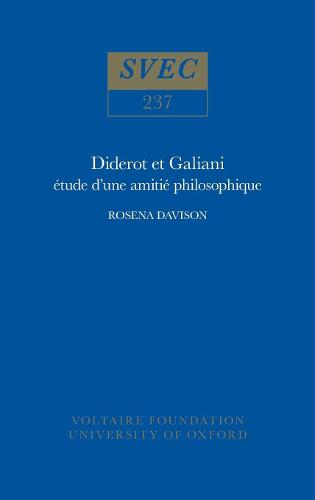 Diderot et Galiani – étude d`une amitié philosophique Davison Hardback