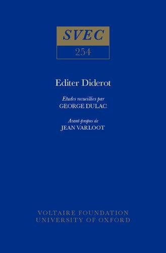 Editer Diderot Dulac Hardback LUP – Voltaire Foundation 9780729403658