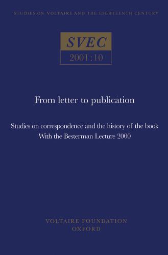 From Letter to Publication – studies on correspondence and the history of the b…