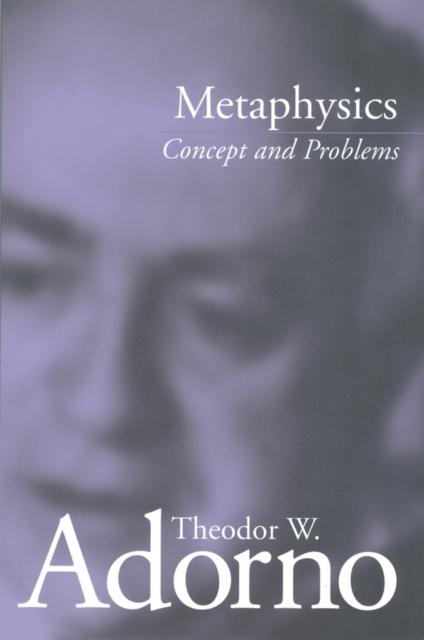 Metaphysics – Concept and Problems Adorno Hardback Polity Press 9780745622750