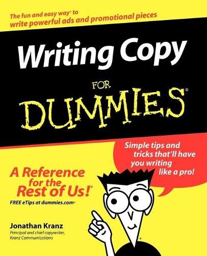 Writing Copy for Dummies Kranz Paperback John Wiley & Sons 9780764569692