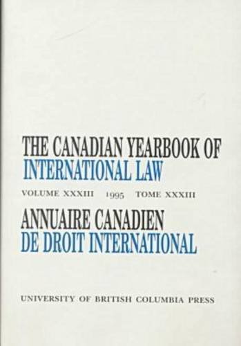 The Canadian Yearbook of International Law, Vol. 33, 1995 Mcrae Hardback