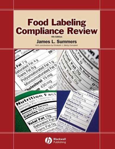 Food Labeling Compliance Review, 4th Edition Summers Hardback Wiley–Blackwell