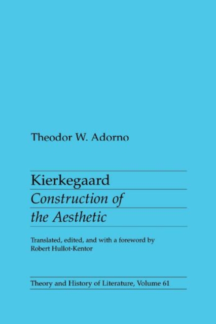 Kierkegaard – Construction of the Aesthetic Adorno Paperback John Wiley & Sons