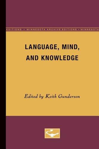 Language, Mind, and Knowledge Gunderson Paperback John Wiley & Sons