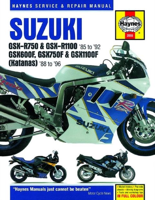 Suzuki GSX–R750 & GSX–R1100, GSX600F, GSX750F & GSX1100F (Katanas) (86 – 96)