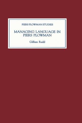 Managing Language in Piers Plowman Rudd Hardback D. S. Brewer 9780859913928