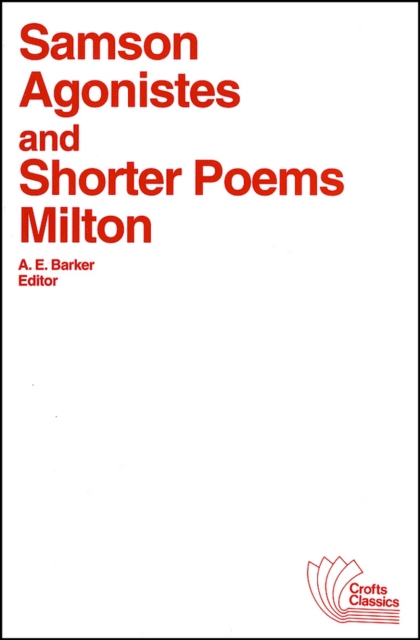 Samson Agonistes and Shorter Poems Barker Paperback John Wiley & Sons