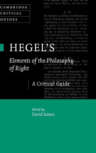 Hegel's  Elements Philosophy Right Cambridge Critical Guides Davi… 9781107077928