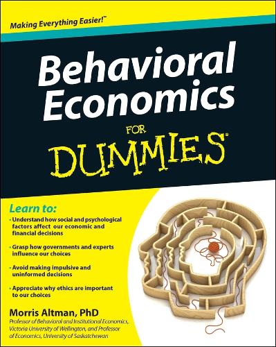 Behavioural Economics for Dummies Altman Paperback John Wiley & Sons