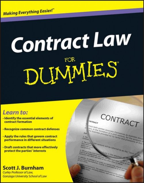 Contract Law For Dummies Burnham Paperback John Wiley & Sons 9781118092736