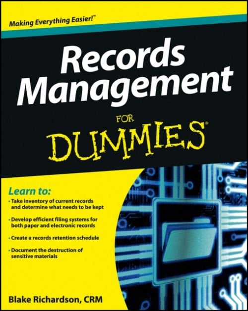 Records Management For Dummies Richardson Paperback John Wiley & Sons