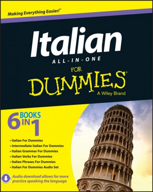 Italian All–in–One For Dummies Dummies Paperback John Wiley & Sons 9781118510605