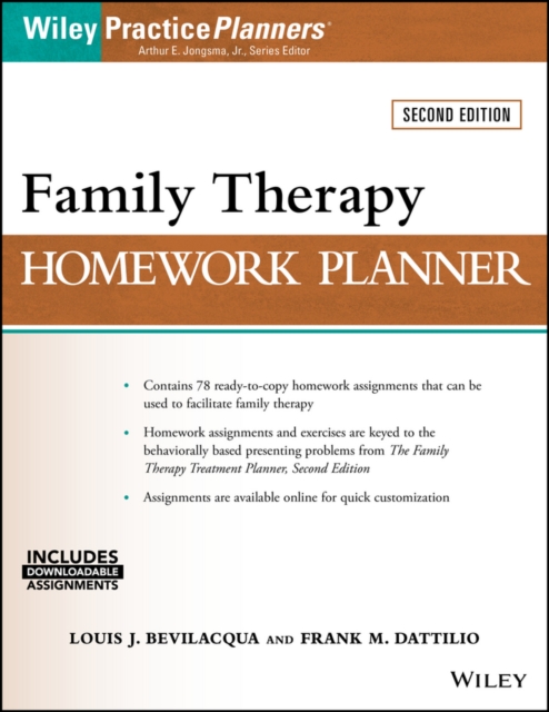Family Therapy Homework Planner 2e Bevilacqua Paperback John Wiley & Sons