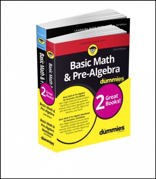 Basic Math & Pre–Algebra For Dummies Book + Workbo ok Bundle 2e Zegarelli