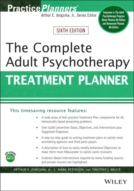 The Complete Adult Psychotherapy Treatment Planner , Sixth Edition Jongsma