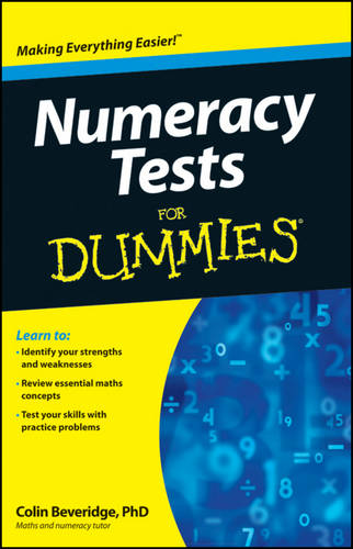 Numeracy Tests For Dummies Beveridge Paperback John Wiley & Sons 9781119953180